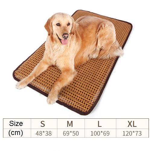 Hoopet Summer Cooling Mats Breathable Pet Dog Cat Sleeping Mat Self Cooling Mattress Portable Pad Ice Cushion Pet Accessories