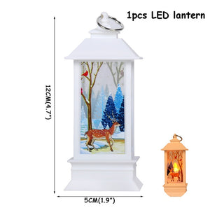 Christmas Decorations For Home Lantern Led Candle Tea light Candles Xmas Tree Ornaments Santa Claus Elk Lamp Kerst New Year Gift