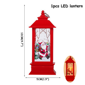 Christmas Decorations For Home Lantern Led Candle Tea light Candles Xmas Tree Ornaments Santa Claus Elk Lamp Kerst New Year Gift