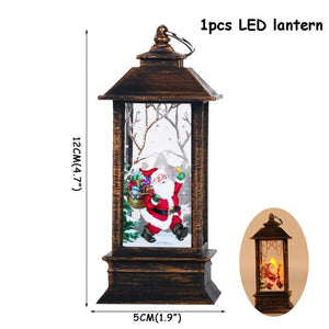 Christmas Decorations For Home Lantern Led Candle Tea light Candles Xmas Tree Ornaments Santa Claus Elk Lamp Kerst New Year Gift