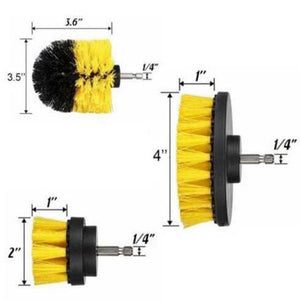 Power Scrubber Brush Set For Bathroom Drill Scrubber Brush For Cleaning Cordless Drill Attachment Kit Power Scrub Yellow