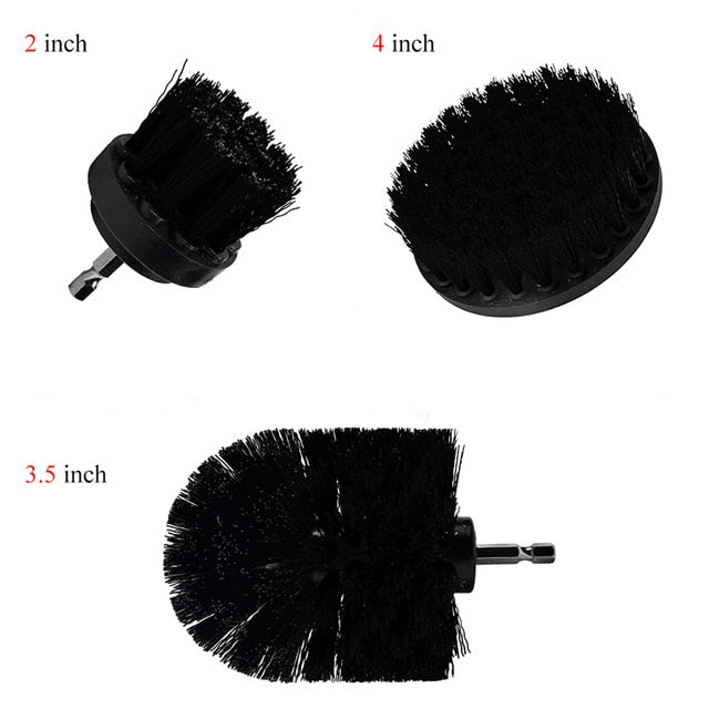 Power Scrubber Brush Set For Bathroom Drill Scrubber Brush For Cleaning Cordless Drill Attachment Kit Power Scrub Yellow