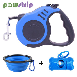 Retractable Dog Leash Dog Waste Bag Dispenser and Bags + Dog Bowl Heavy Duty Walking Leash For Dogs Pet Puppy Leash 3m/5m