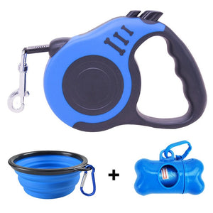 Retractable Dog Leash Dog Waste Bag Dispenser and Bags + Dog Bowl Heavy Duty Walking Leash For Dogs Pet Puppy Leash 3m/5m