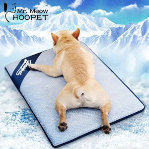 Hoopet Summer Cooling Mats Breathable Pet Dog Cat Sleeping Mat Self Cooling Mattress Portable Pad Ice Cushion Pet Accessories