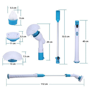 Electric Cleaning Brush Adjustable Extension Scrubber Brush Turbo Rotating Scrub Cordless Charging Bathroom Cleaning Tools Set