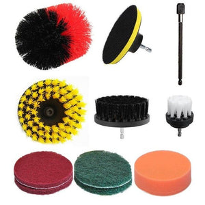 4/5/11/12pc Power Scrubber Brush Drill Brush Clean for Bathroom Surfaces Tub Shower Tile Grout Cordless Power Scrub Cleaning Kit